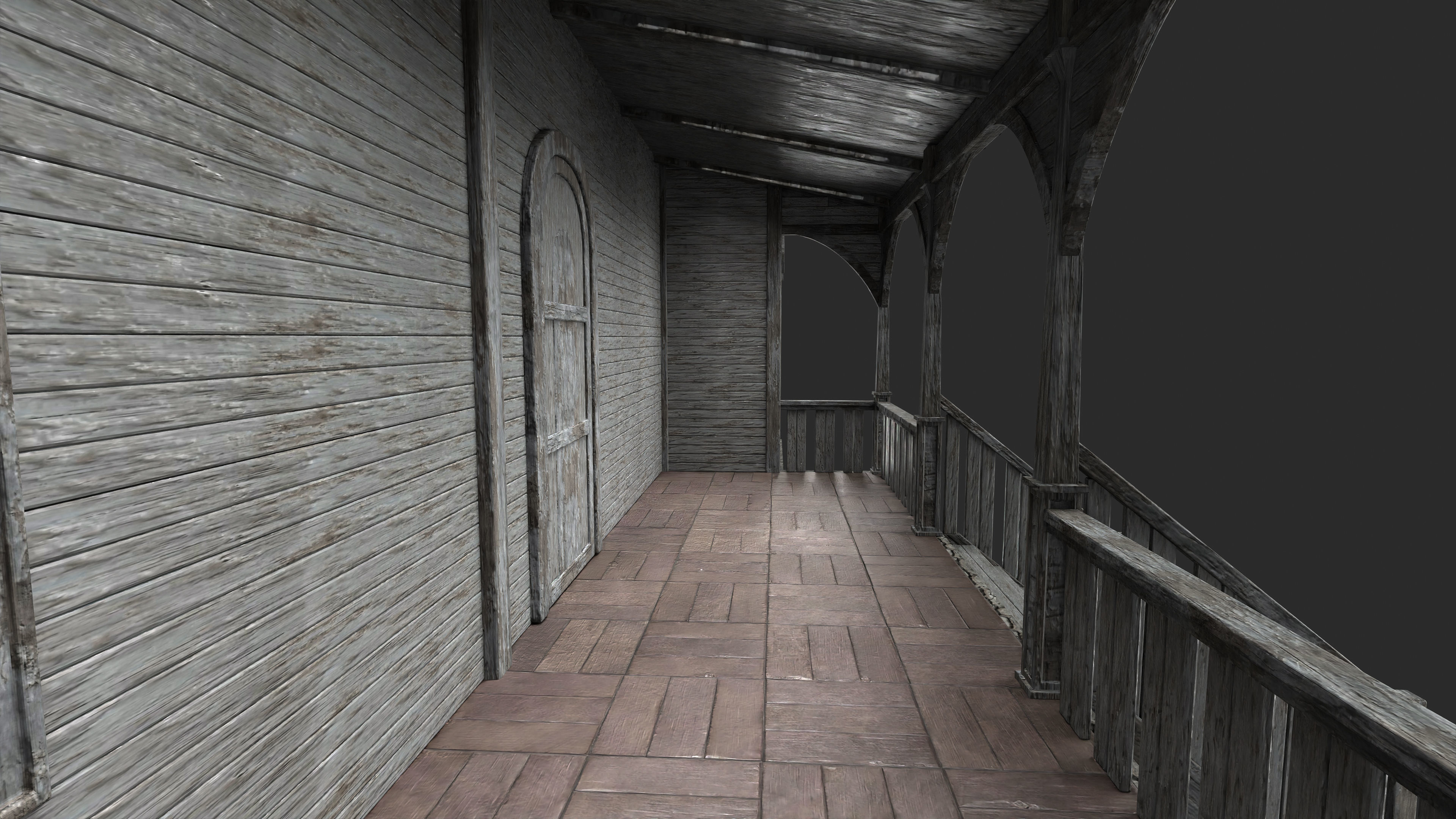 Old Abandoned House 5 3D model_3
