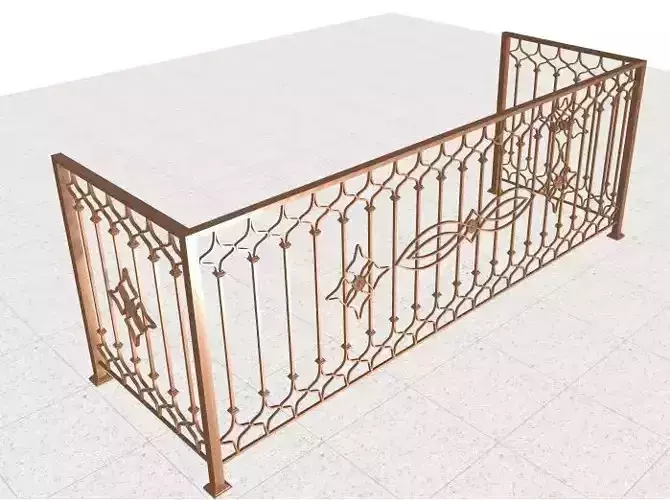 Wrought iron balcony railing