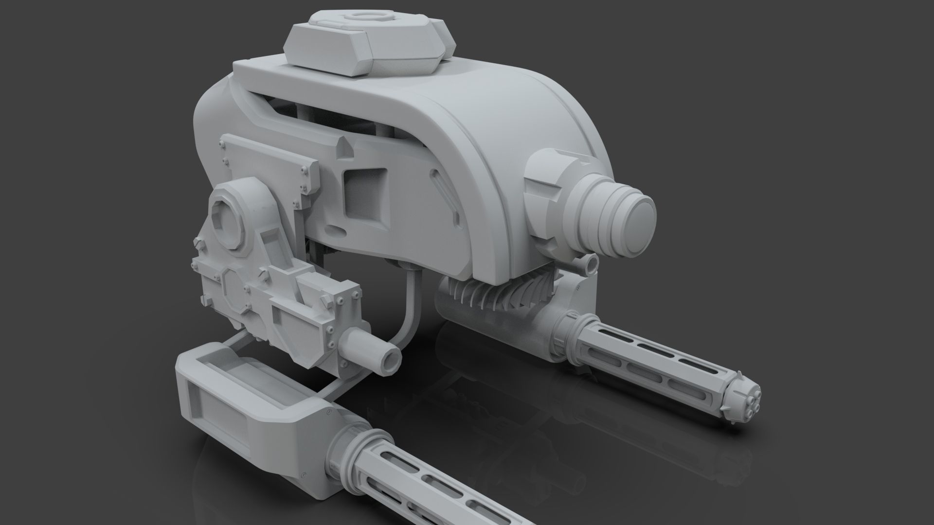 Sci-Fi Drone - 2 - Untextured 3D model_2