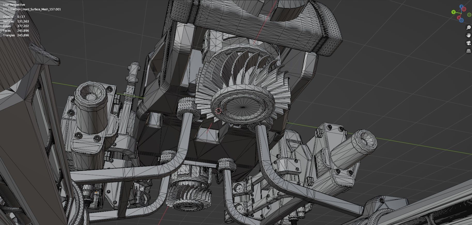 Sci-Fi Drone - 2 - Untextured 3D model_19