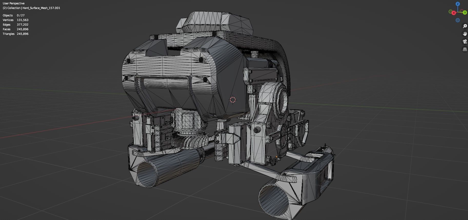 Sci-Fi Drone - 2 - Untextured 3D model_11