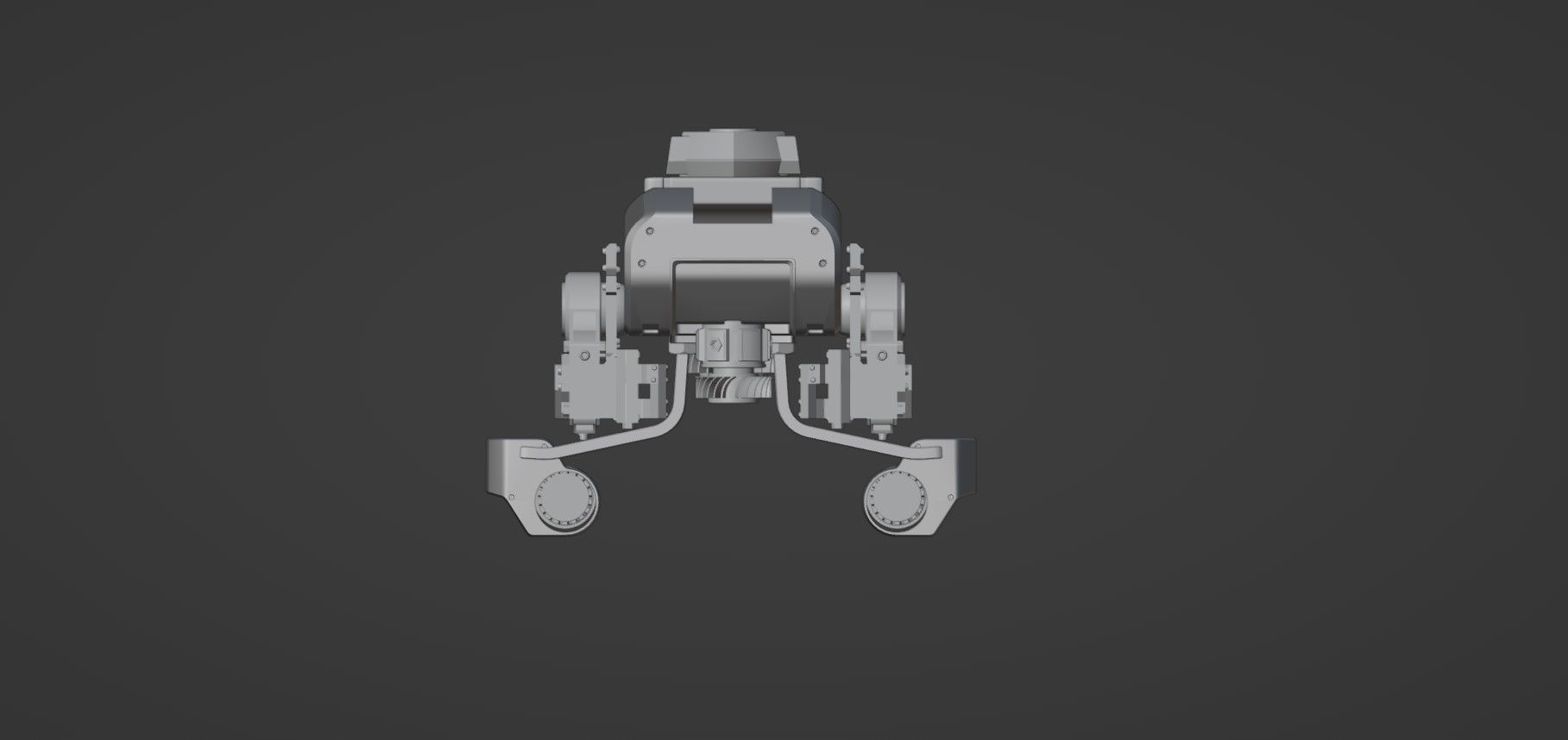 Sci-Fi Drone - 2 - Untextured 3D model_22