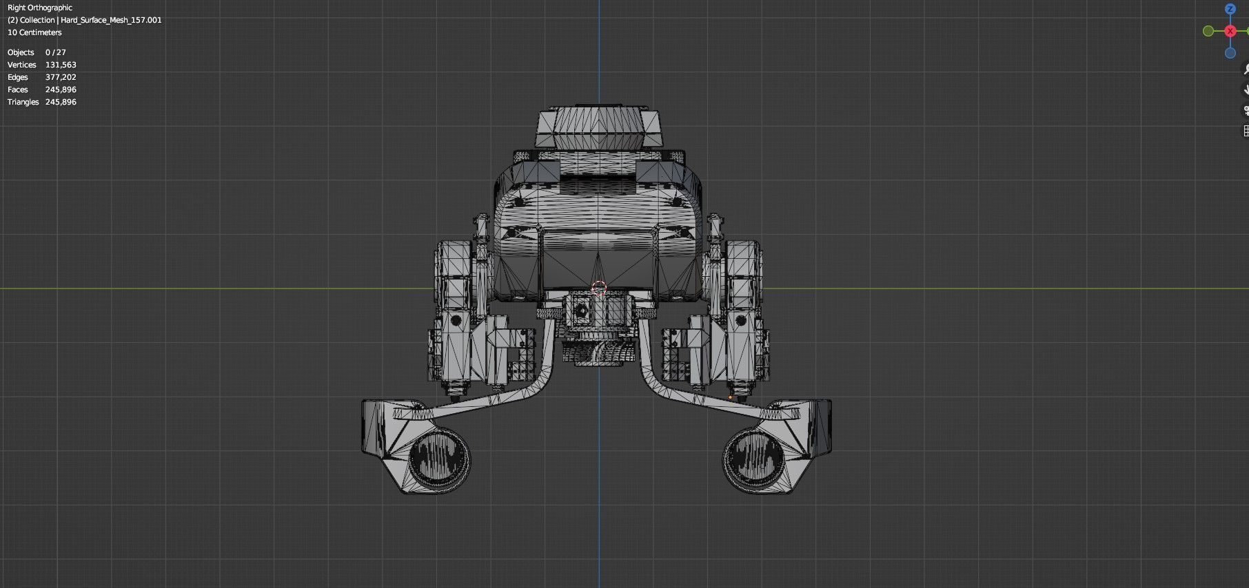 Sci-Fi Drone - 2 - Untextured 3D model_13
