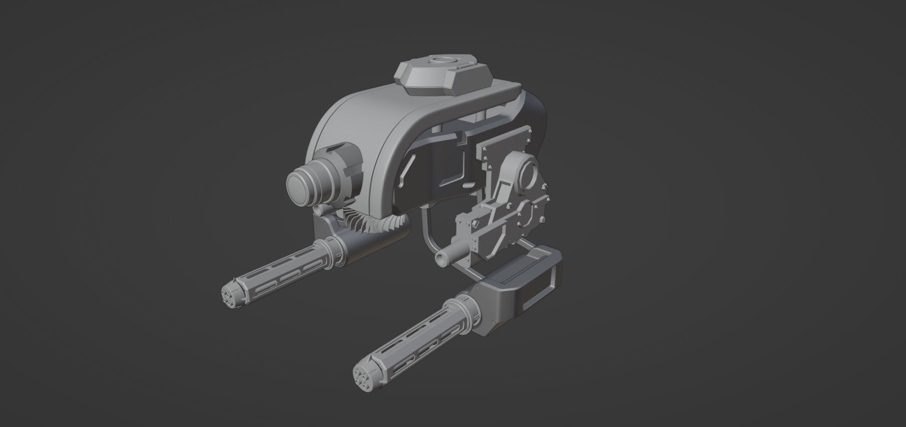 Sci-Fi Drone - 2 - Untextured 3D model_25