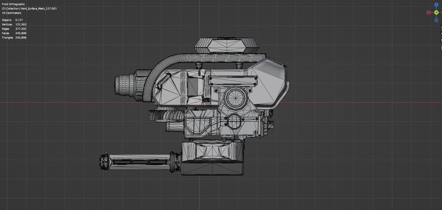 Sci-Fi Drone - 2 - Untextured 3D model_12