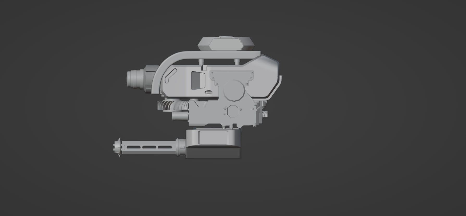 Sci-Fi Drone - 2 - Untextured 3D model_21