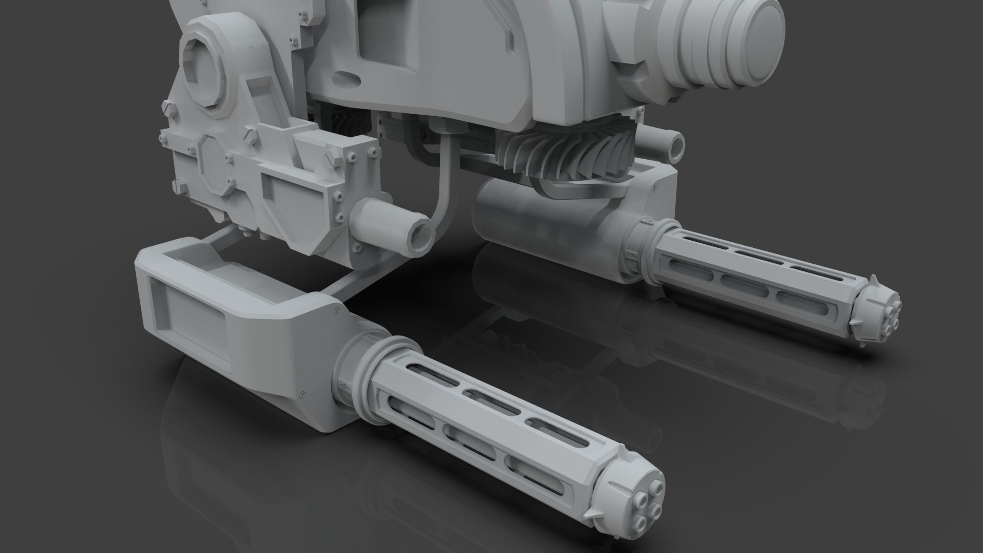 Sci-Fi Drone - 2 - Untextured 3D model_3