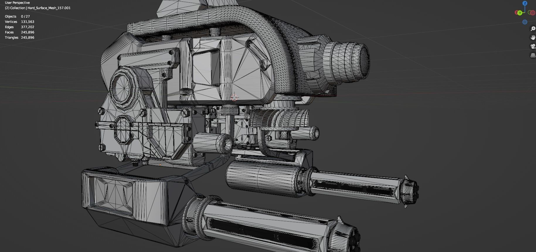 Sci-Fi Drone - 2 - Untextured 3D model_17