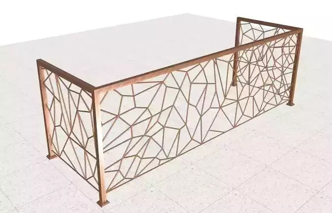 Modern iron balcony railing