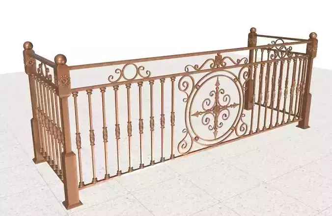 Classic wrought iron balcony railing