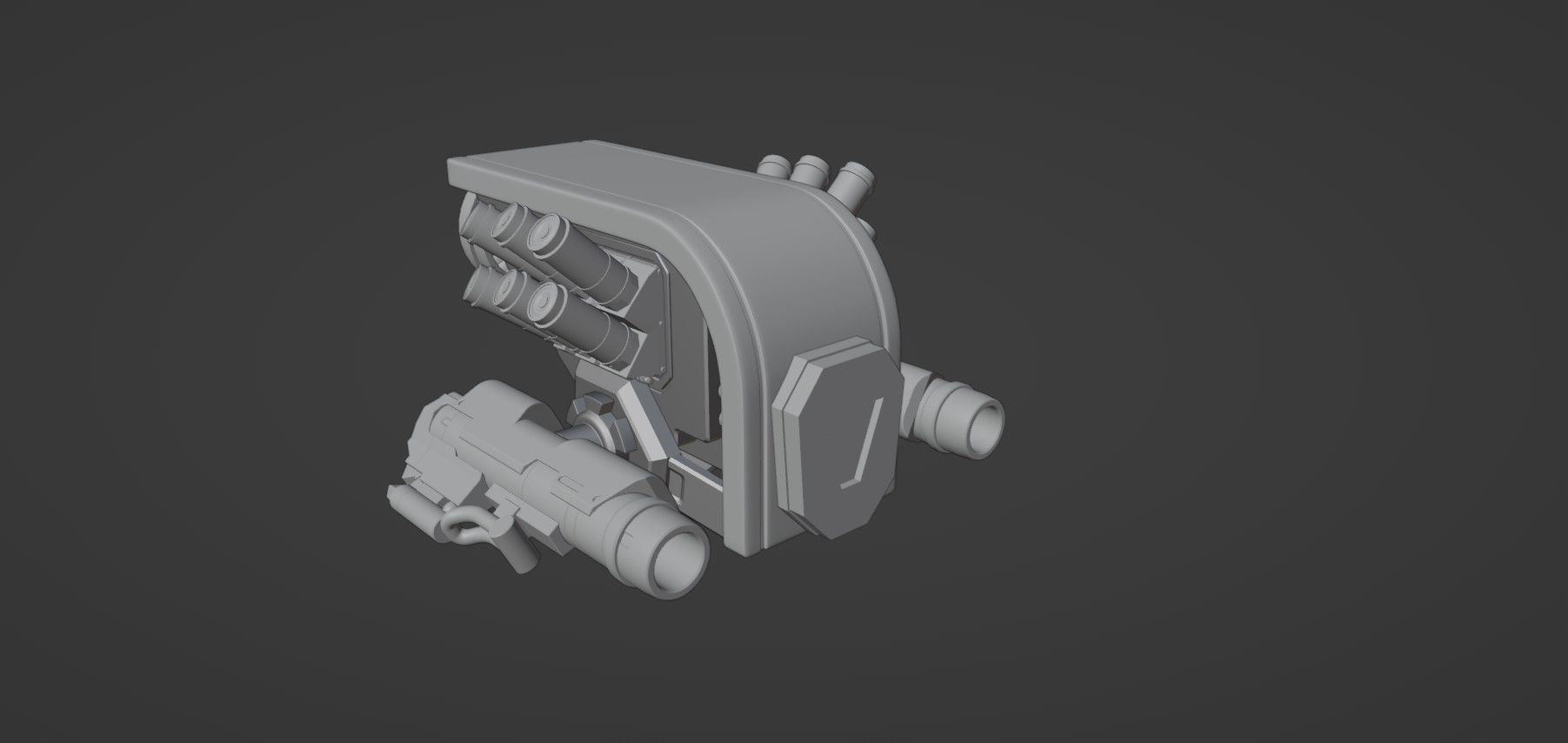 Sci-Fi Drone - 3 - Untextured 3D model_12