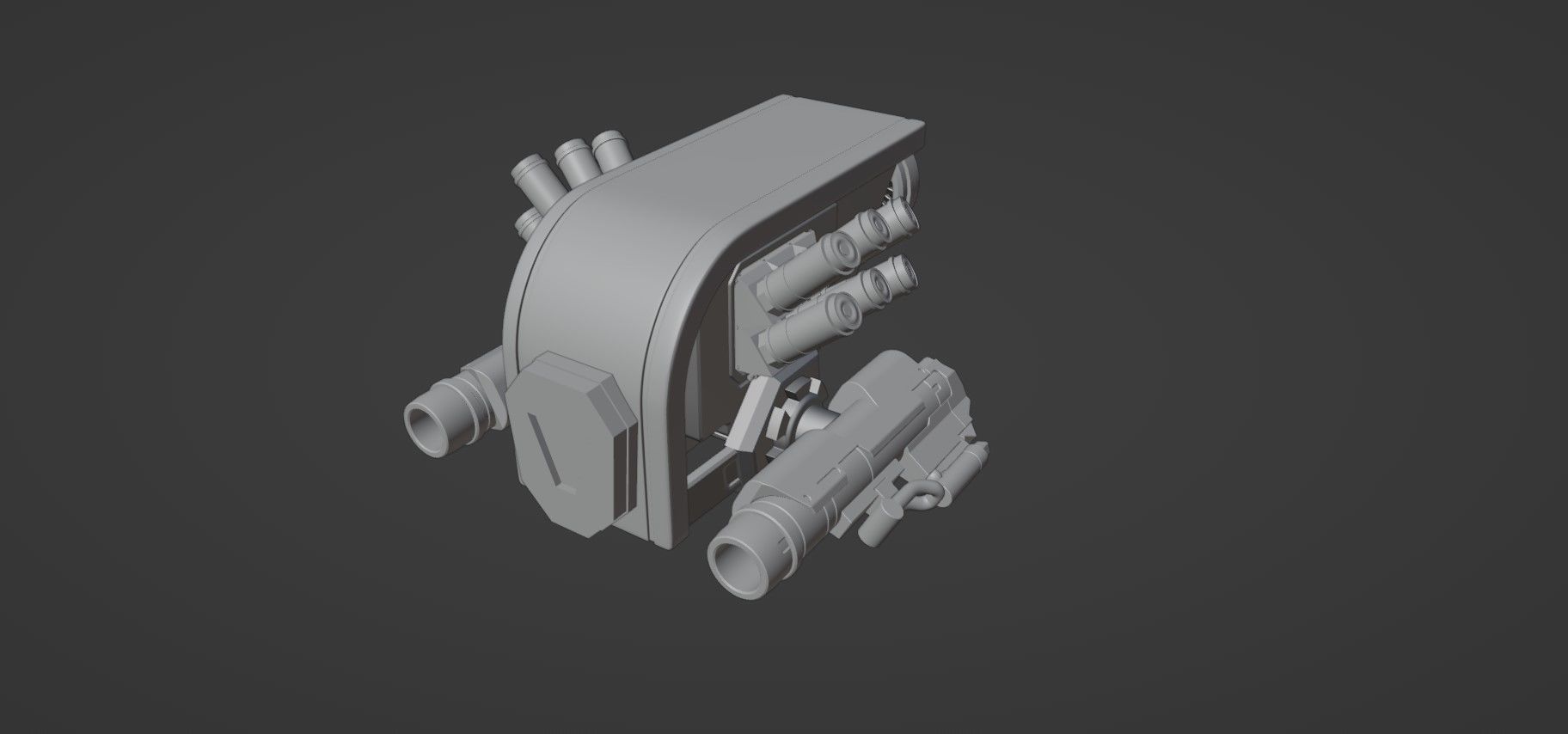 Sci-Fi Drone - 3 - Untextured 3D model_13