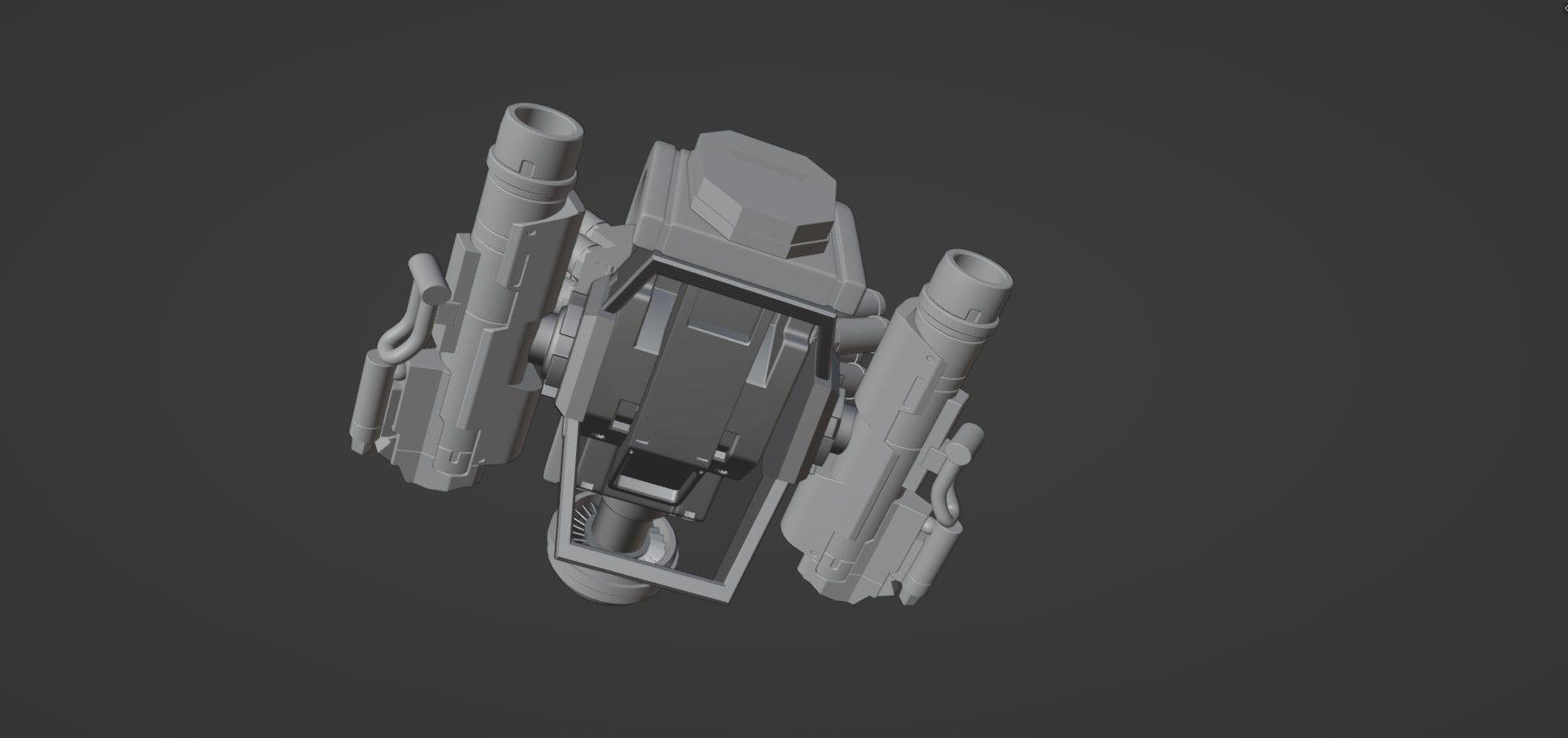 Sci-Fi Drone - 3 - Untextured 3D model_7