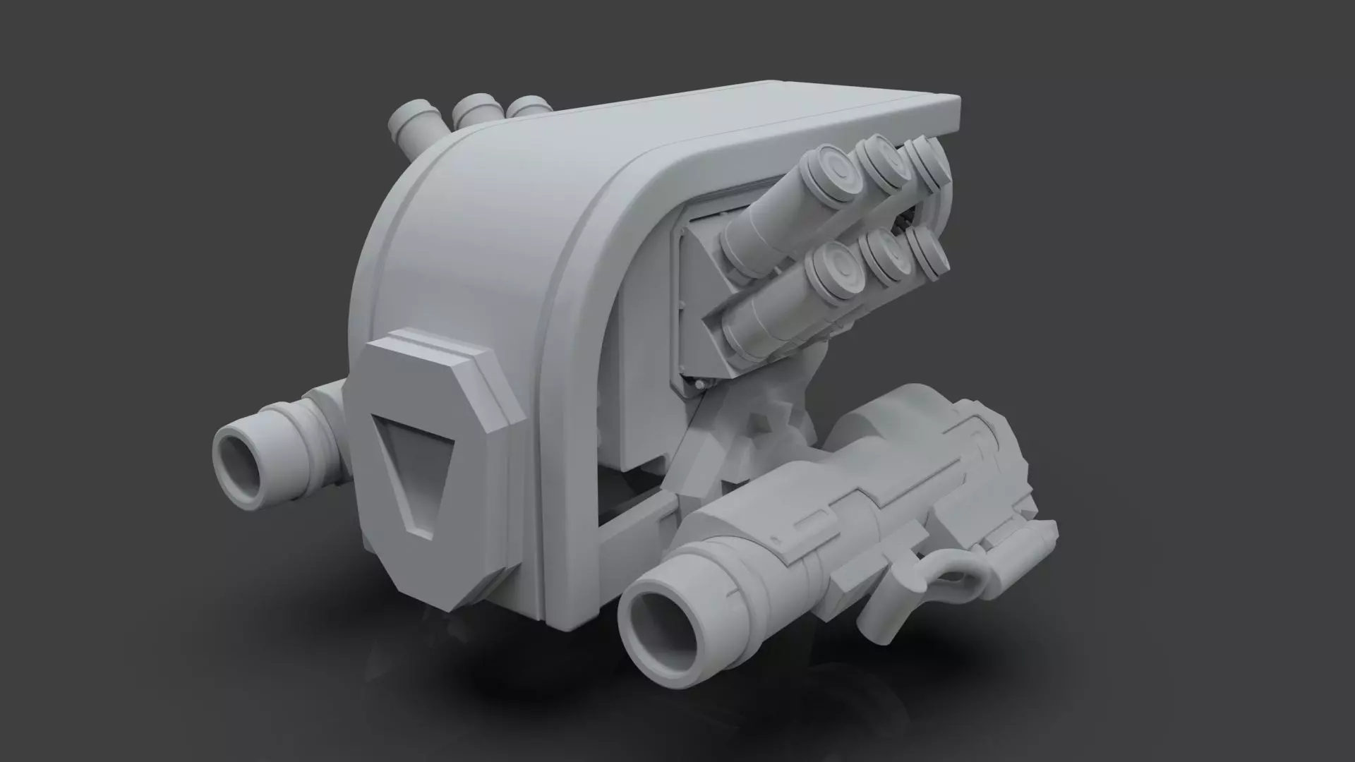 Sci-Fi Drone - 3 - Untextured 3D model_0