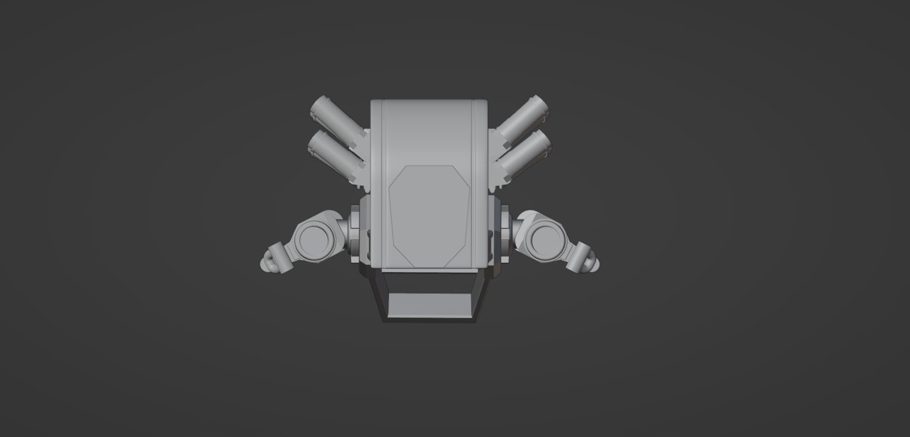 Sci-Fi Drone - 3 - Untextured 3D model_8