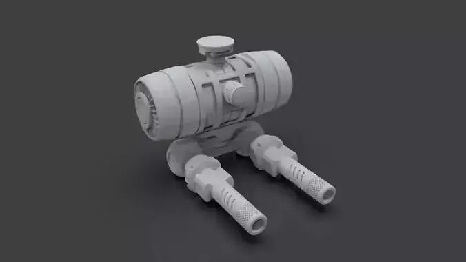 Sci-Fi Drone - 4 - Untextured 3D model