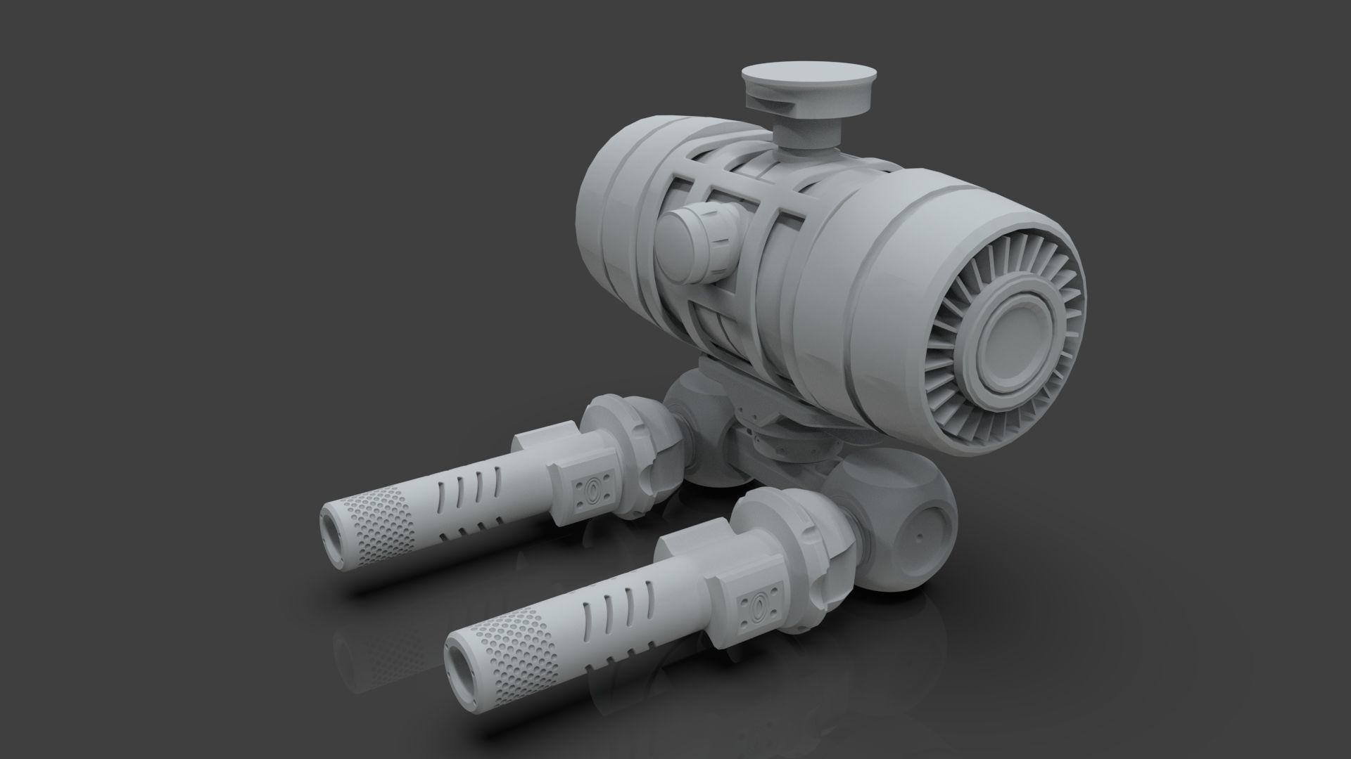 Sci-Fi Drone - 4 - Untextured 3D model_1