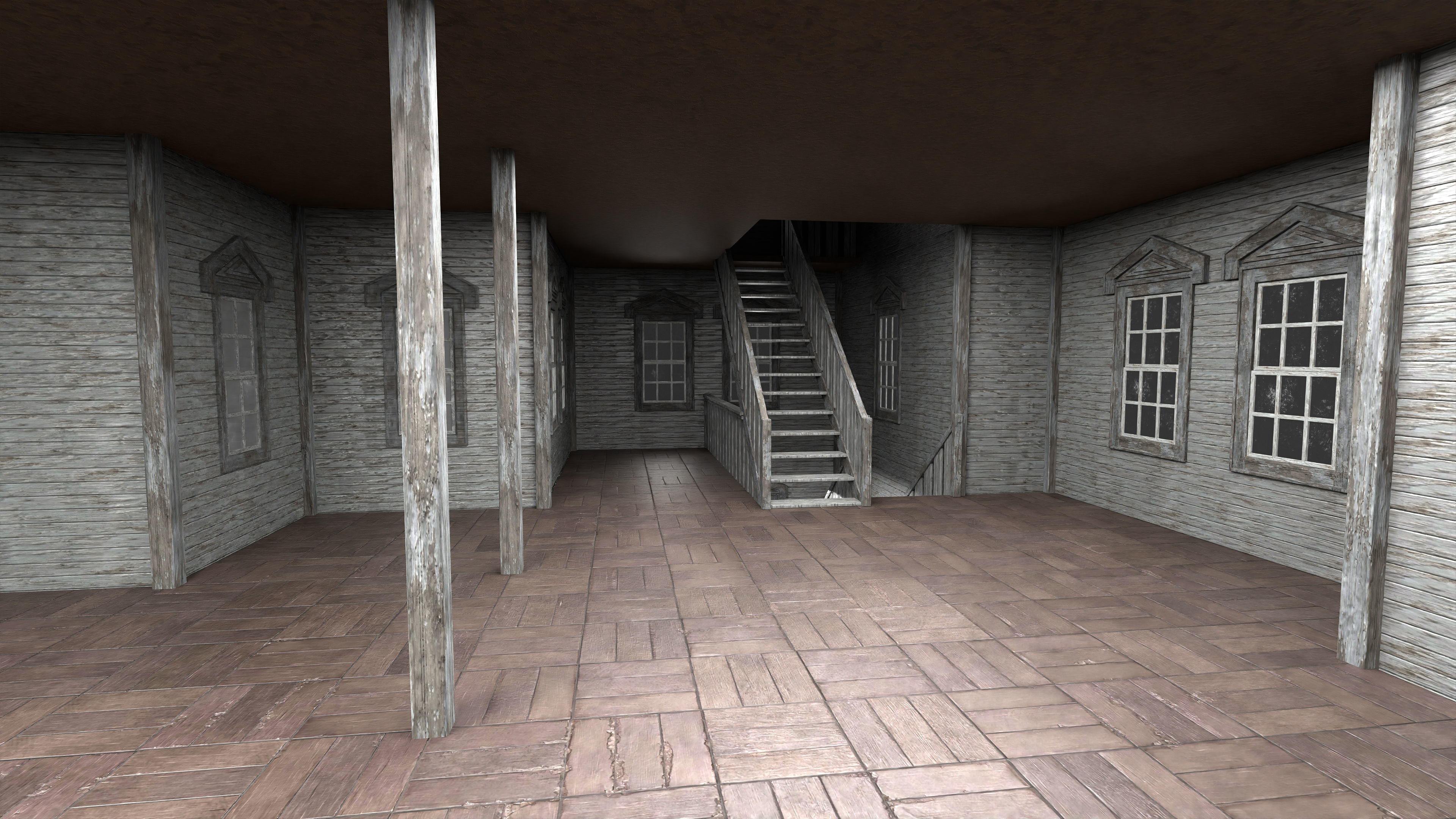 Old Abandoned House 6 3D model_7