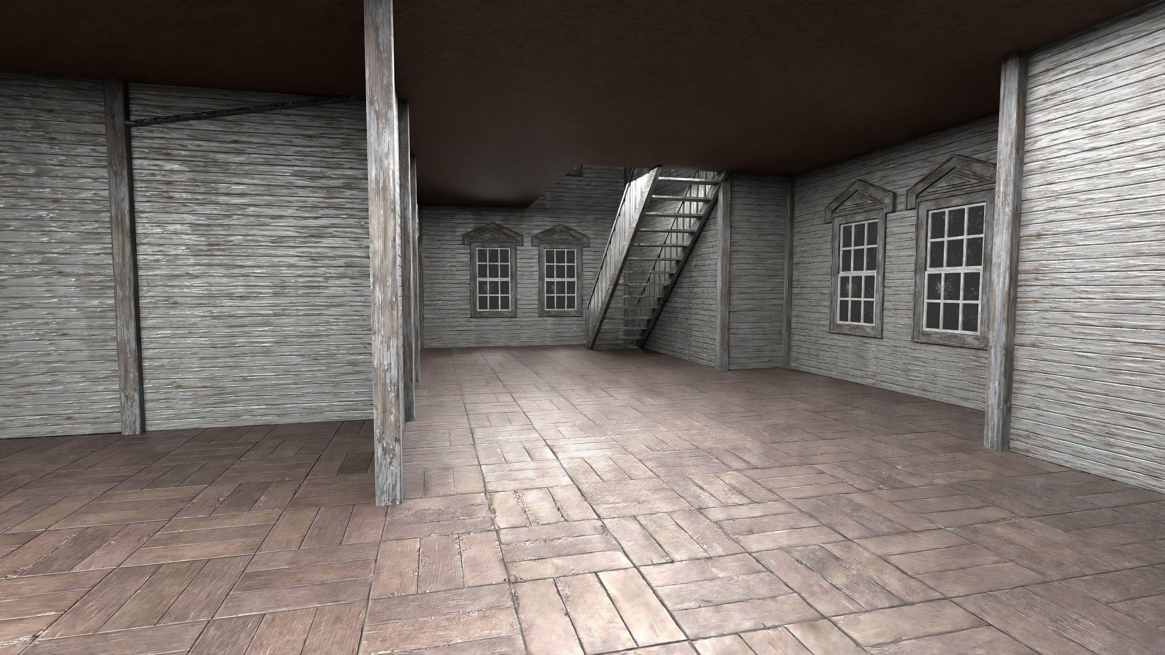 Old Abandoned House 6 3D model_9