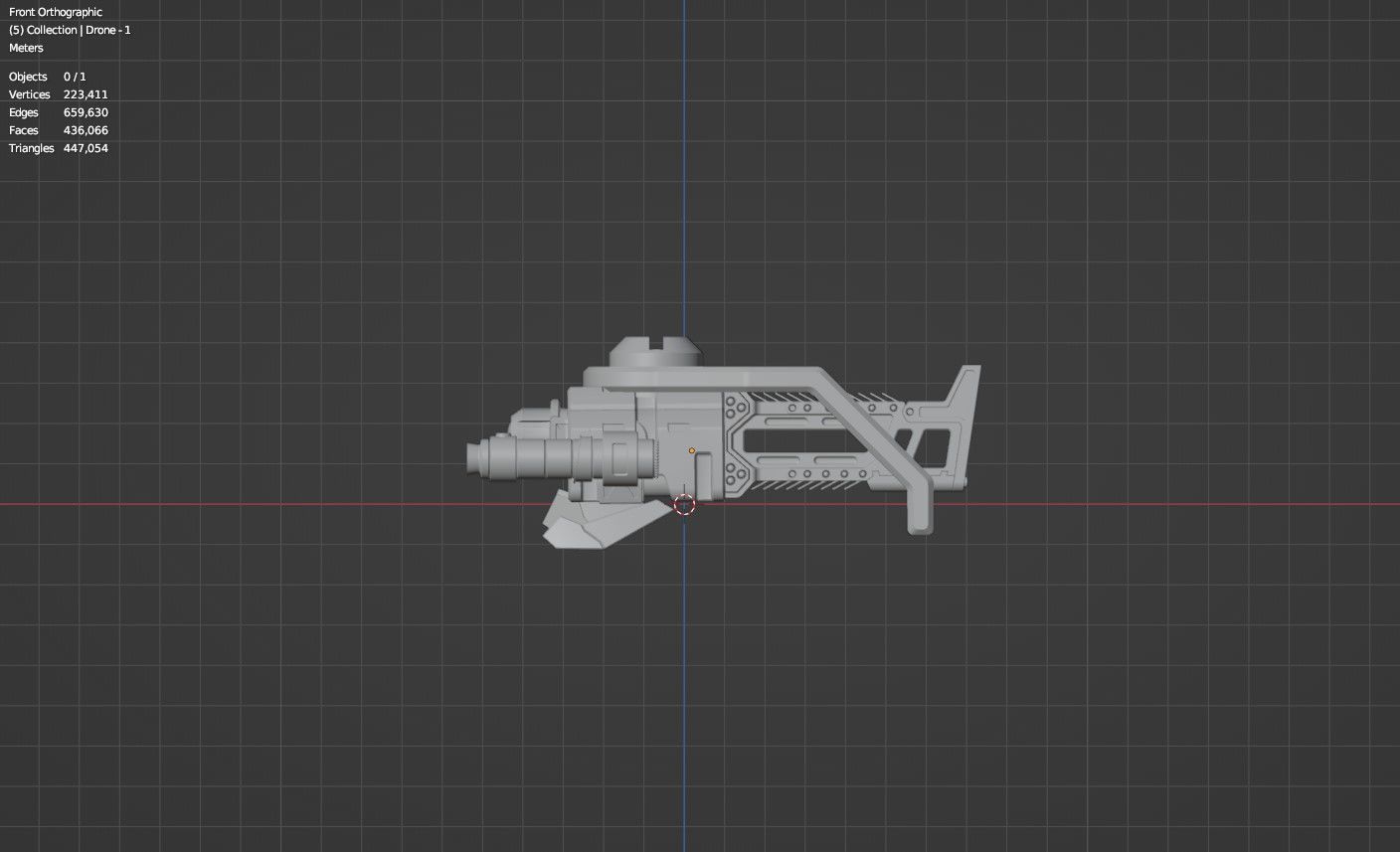 Sci-Fi Drone - 5 - Untextured 3D model_10