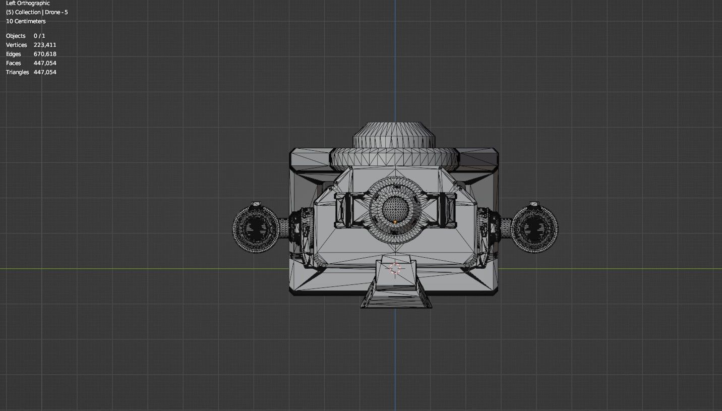 Sci-Fi Drone - 5 - Untextured 3D model_22