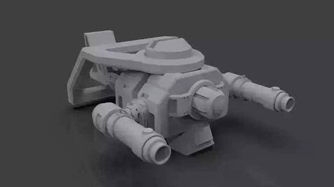 Sci-Fi Drone - 5 - Untextured 3D model