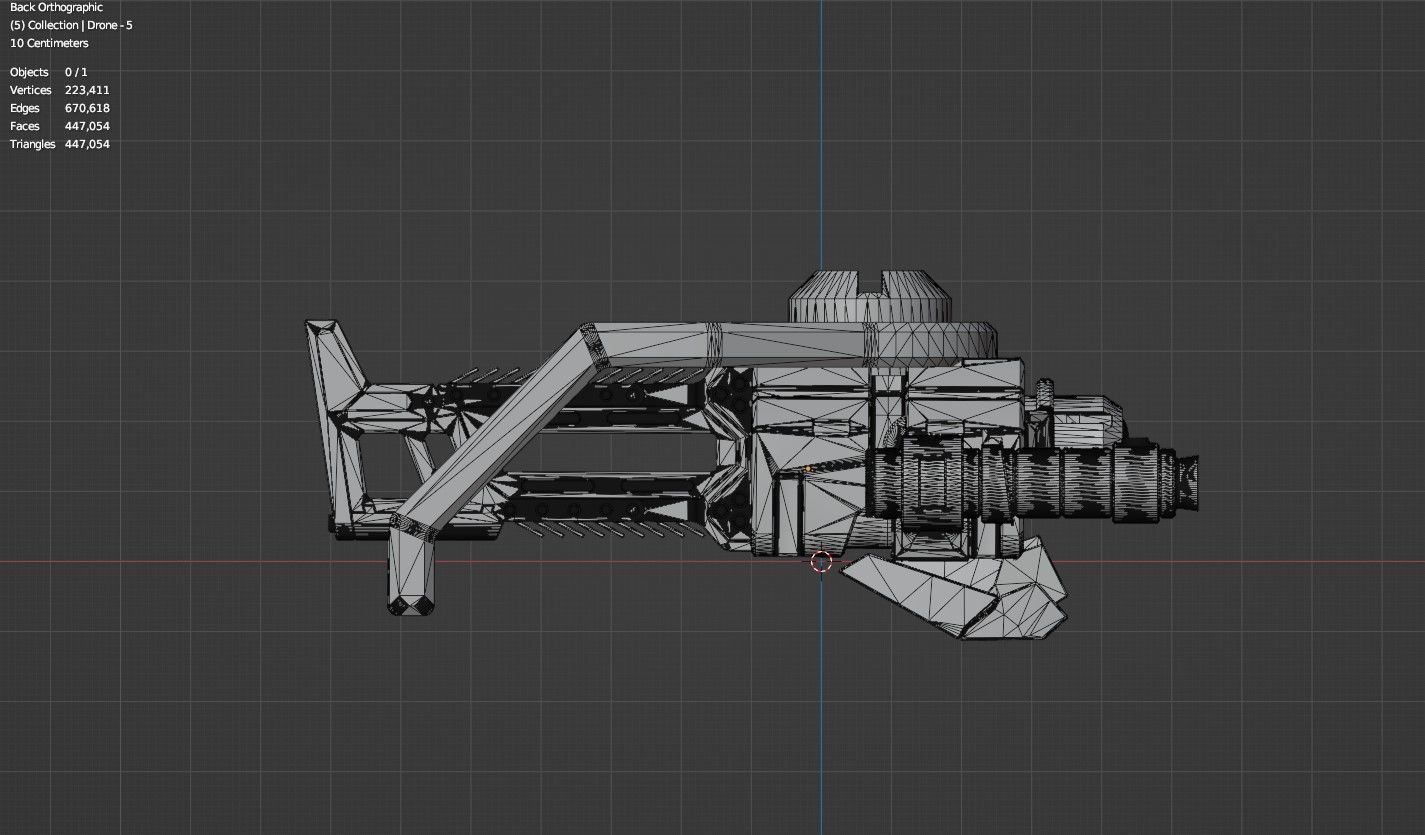 Sci-Fi Drone - 5 - Untextured 3D model_25