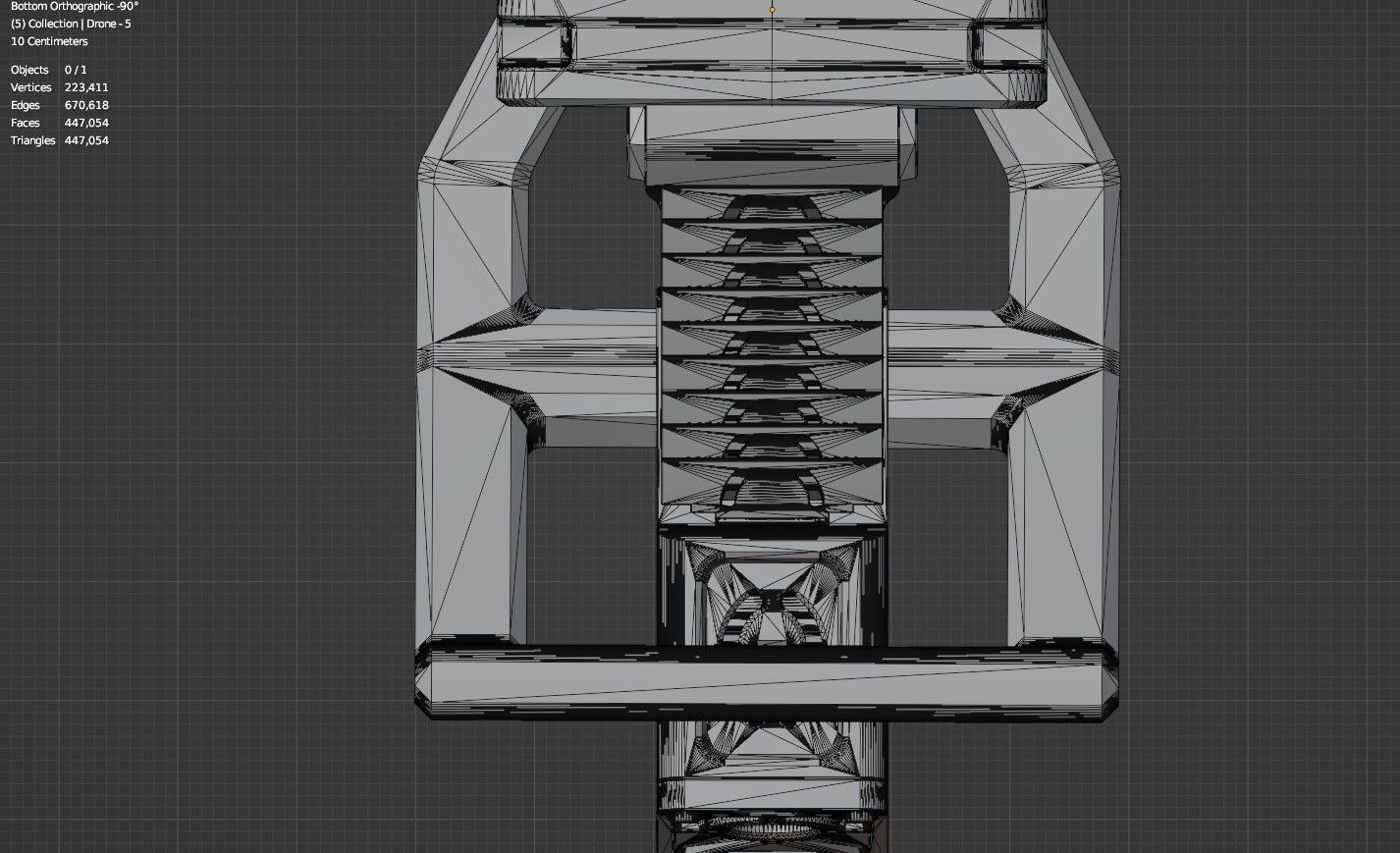 Sci-Fi Drone - 5 - Untextured 3D model_17