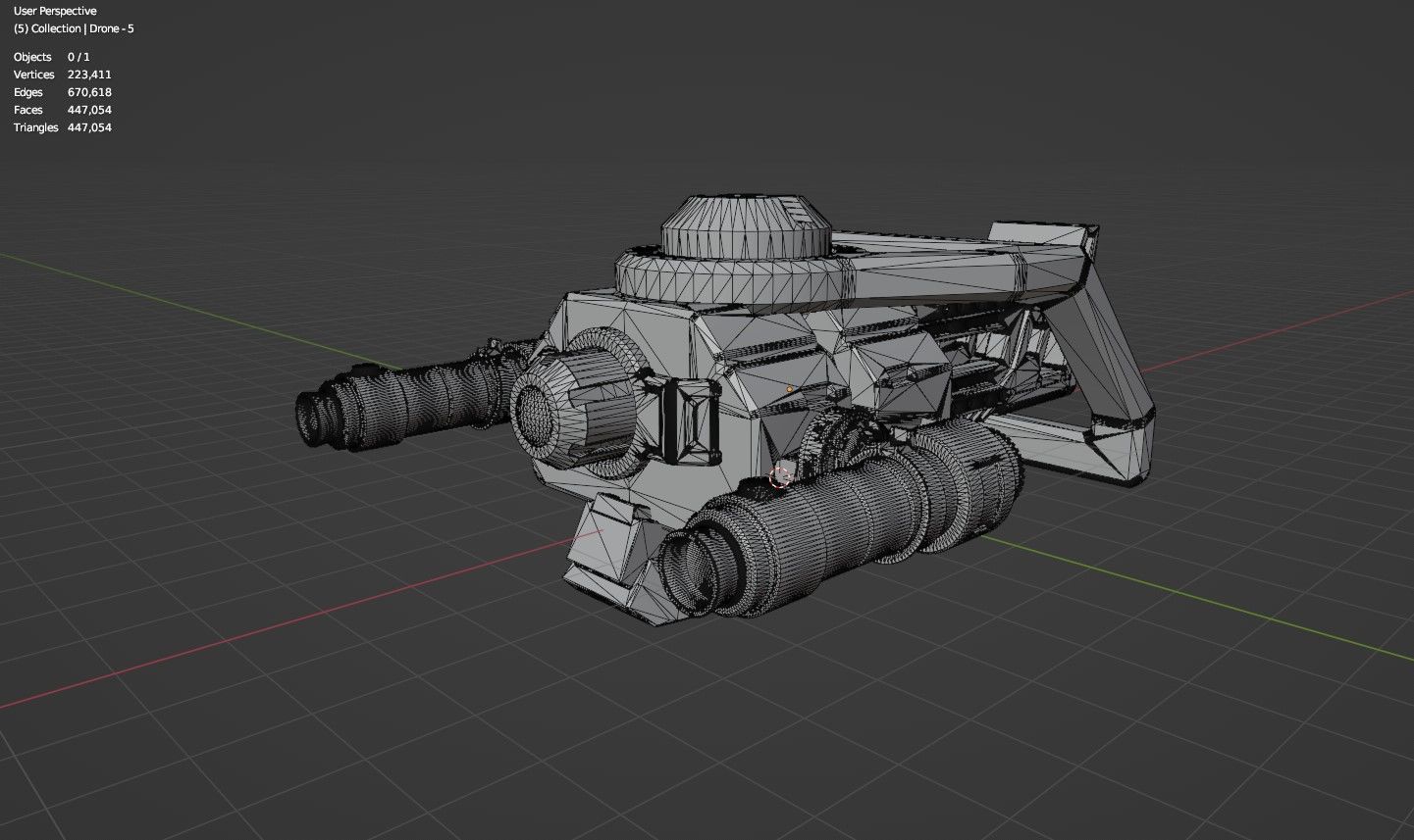 Sci-Fi Drone - 5 - Untextured 3D model_27