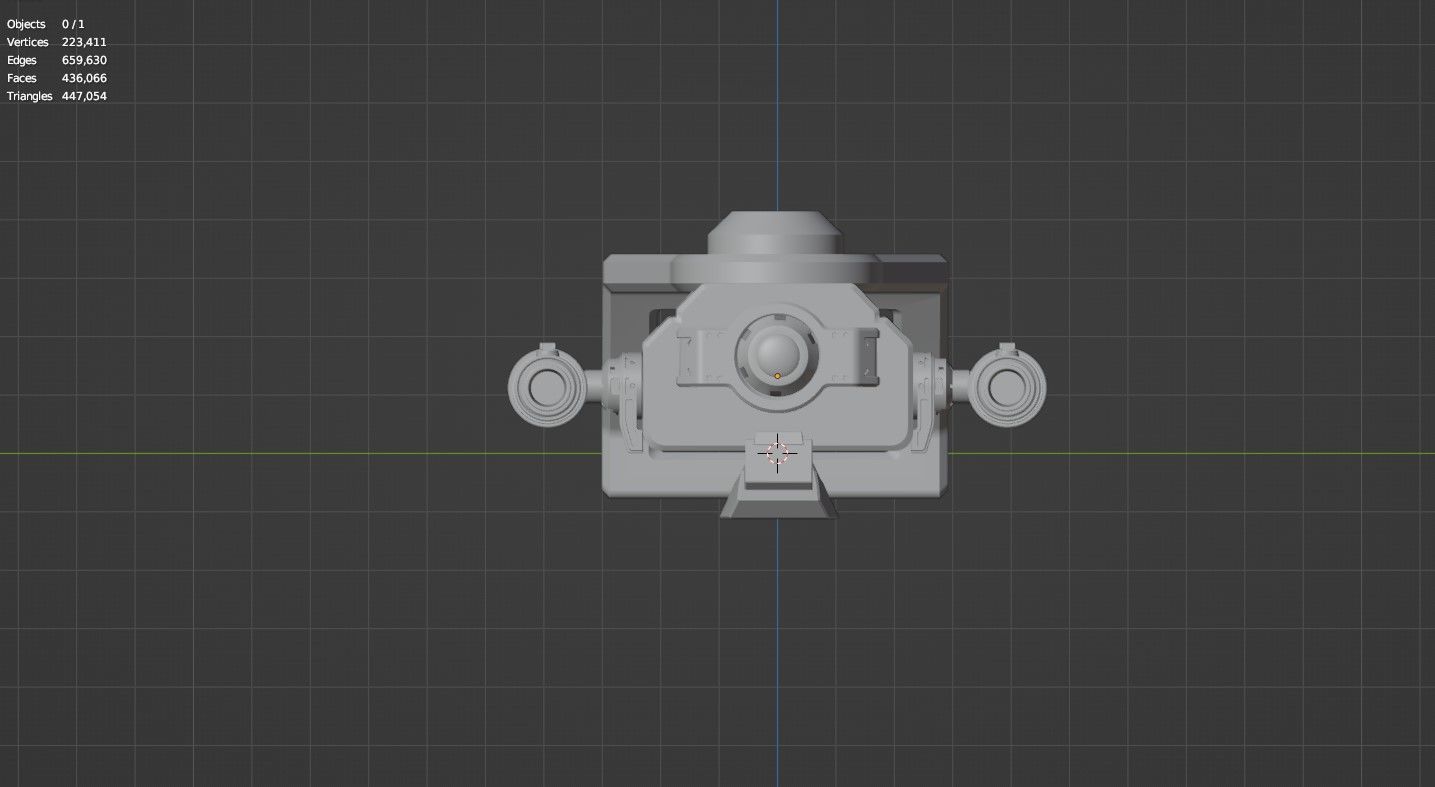 Sci-Fi Drone - 5 - Untextured 3D model_9