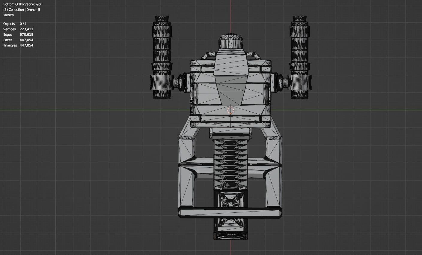 Sci-Fi Drone - 5 - Untextured 3D model_20