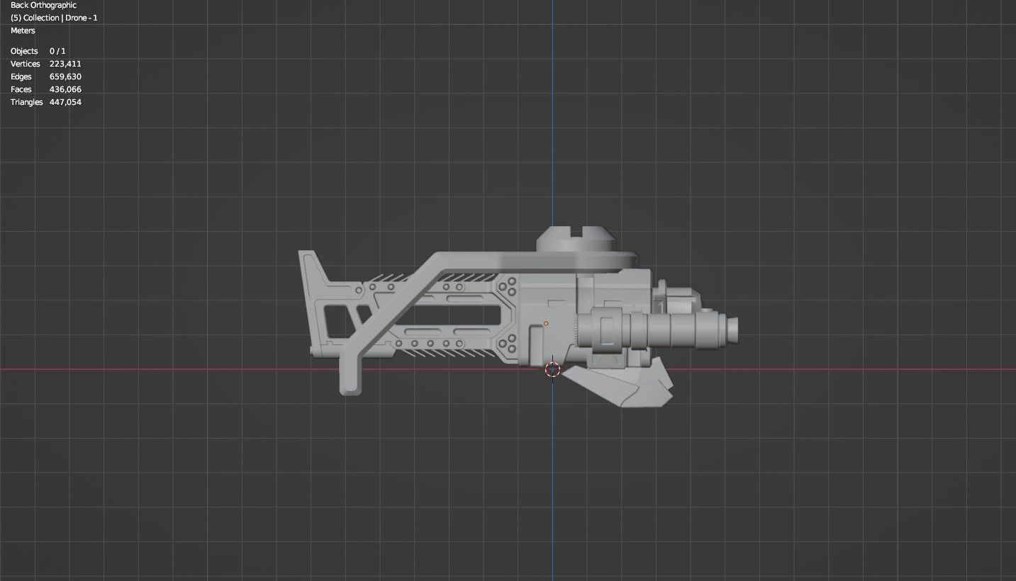Sci-Fi Drone - 5 - Untextured 3D model_12