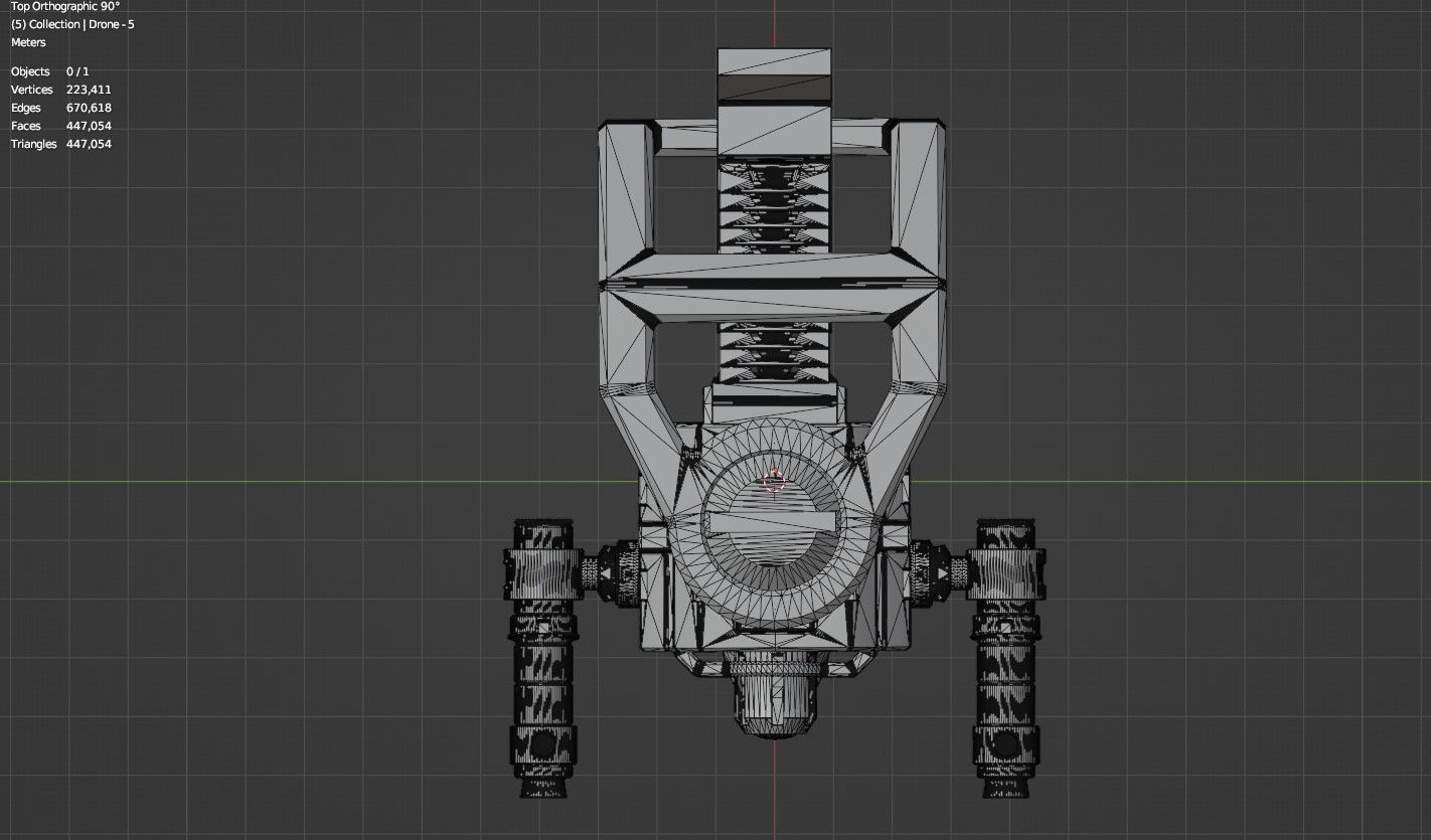 Sci-Fi Drone - 5 - Untextured 3D model_19