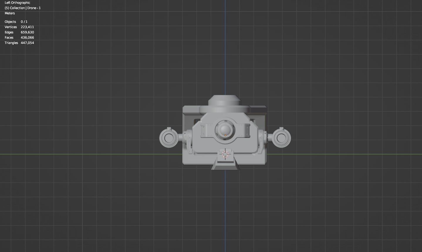 Sci-Fi Drone - 5 - Untextured 3D model_13