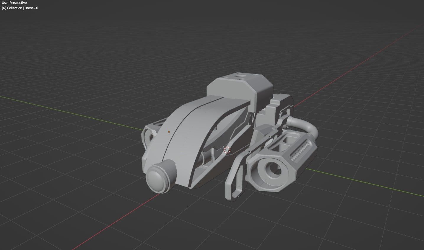 Sci-Fi Drone - 6 - Untextured 3D model_19