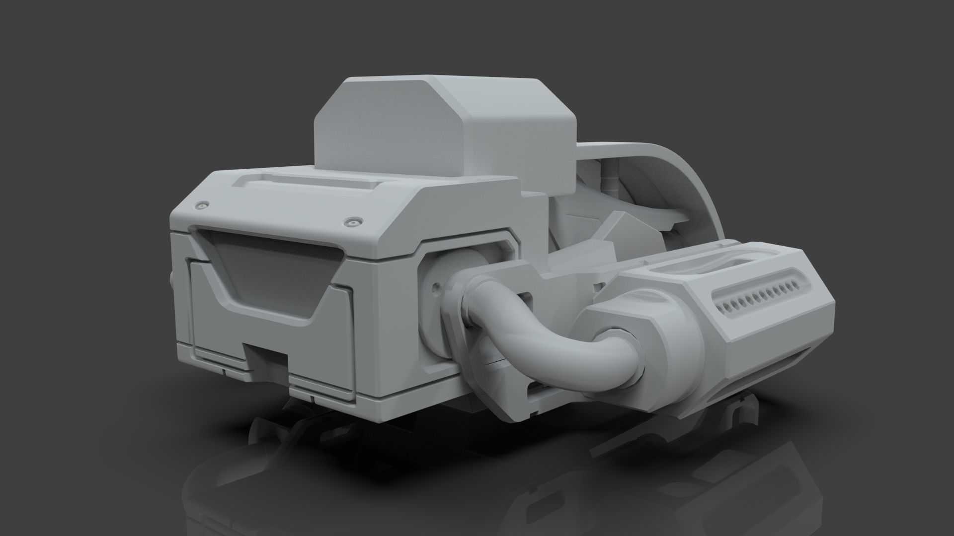 Sci-Fi Drone - 6 - Untextured 3D model_5