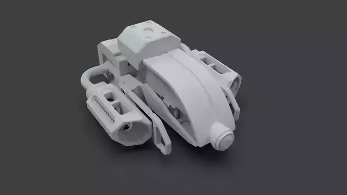 Sci-Fi Drone - 6 - Untextured 3D model