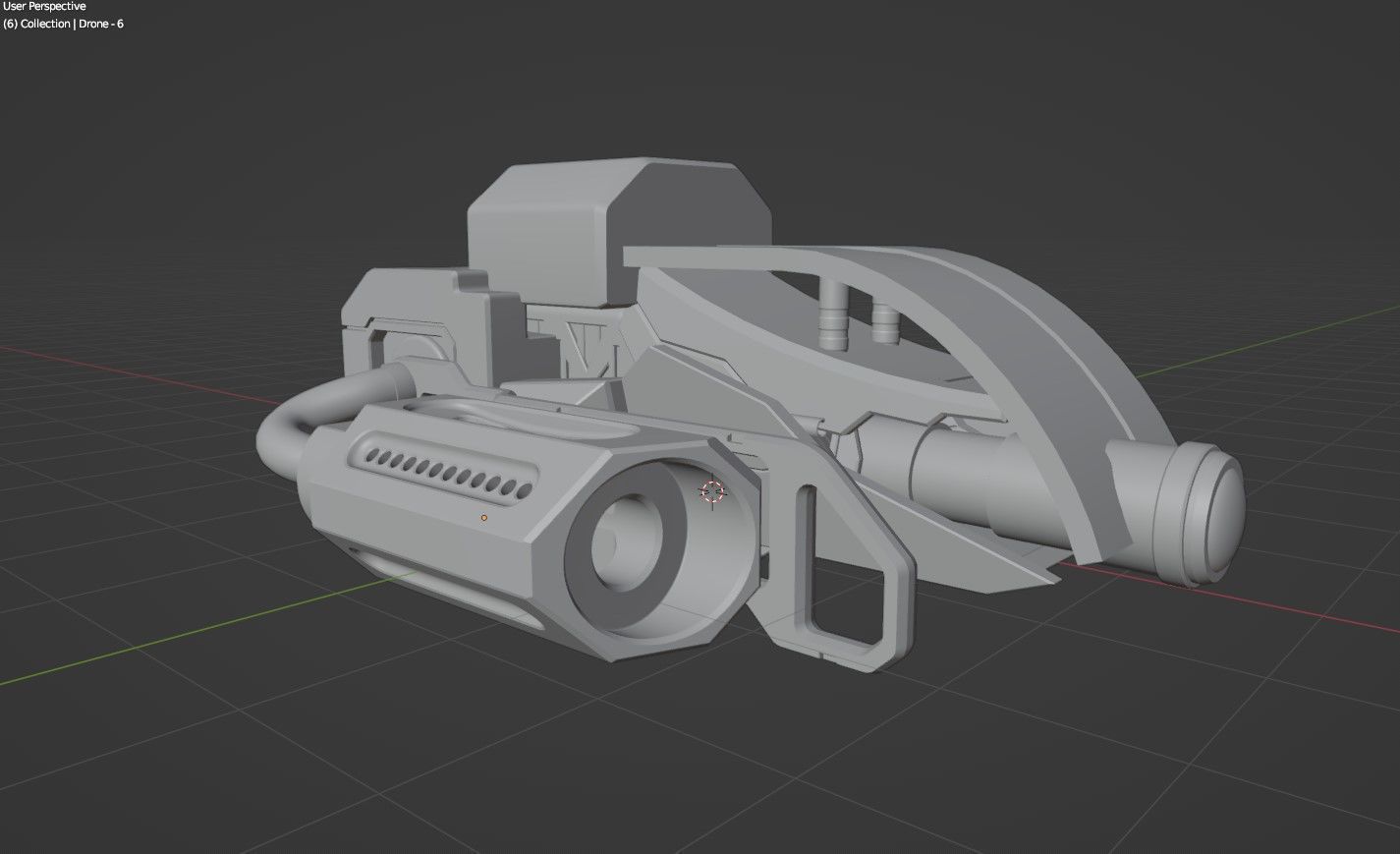 Sci-Fi Drone - 6 - Untextured 3D model_21