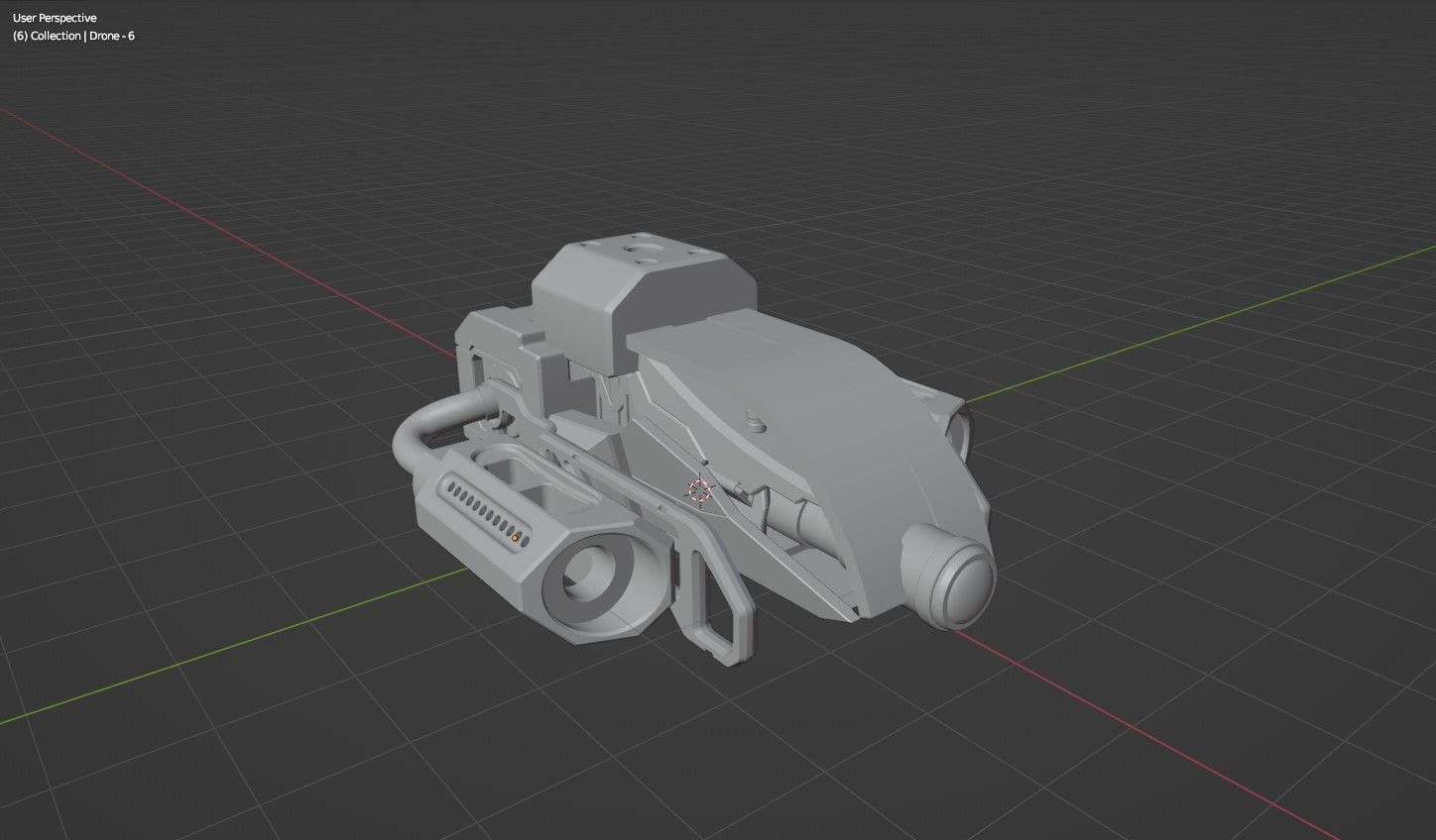 Sci-Fi Drone - 6 - Untextured 3D model_20