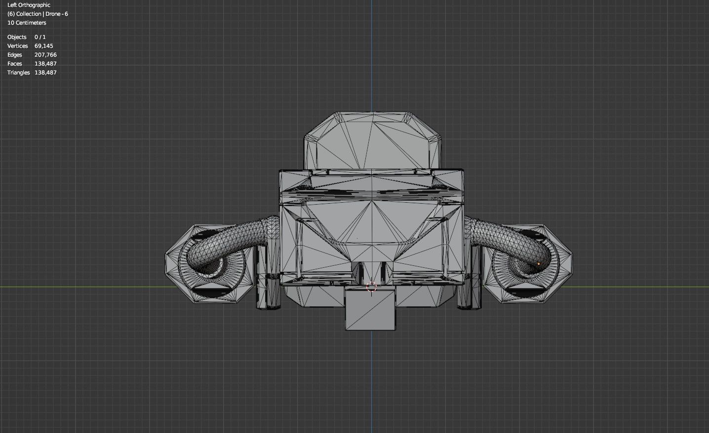 Sci-Fi Drone - 6 - Untextured 3D model_10