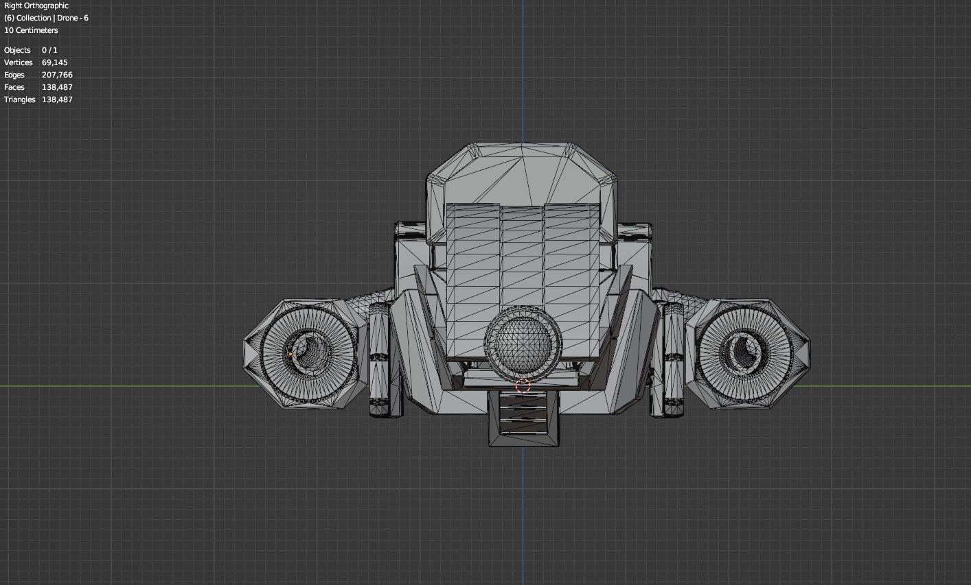 Sci-Fi Drone - 6 - Untextured 3D model_22