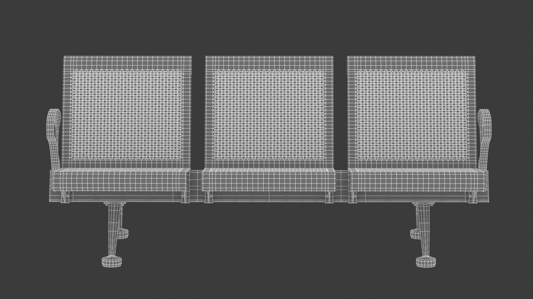 Medical Waiting Chair 3D model_18