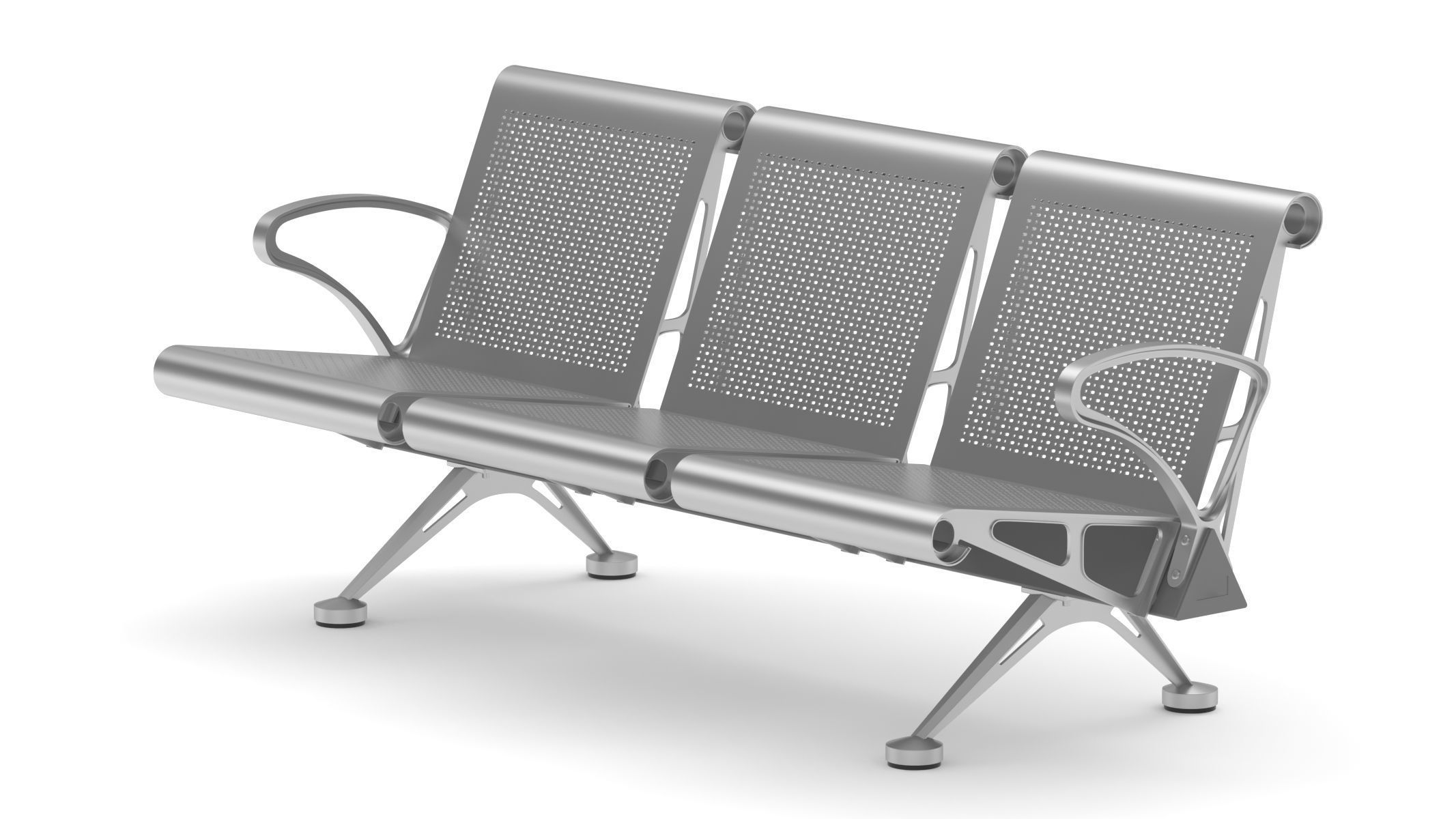 Medical Waiting Chair 3D model_7