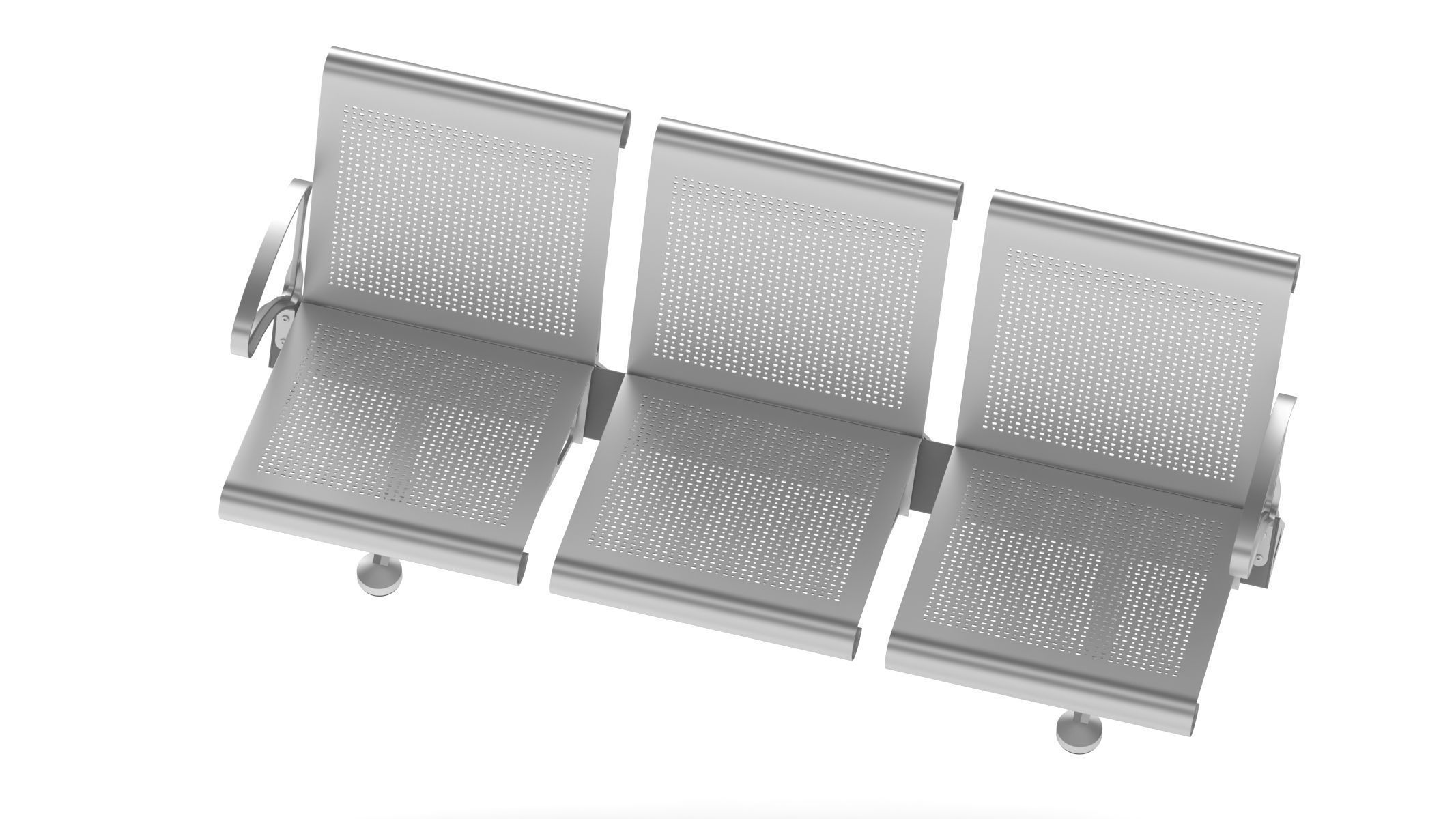 Medical Waiting Chair 3D model_9