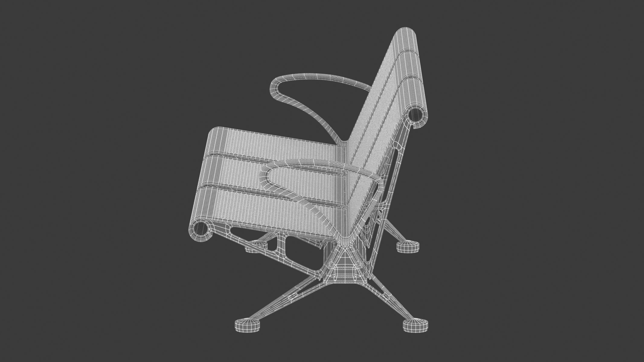 Medical Waiting Chair 3D model_16