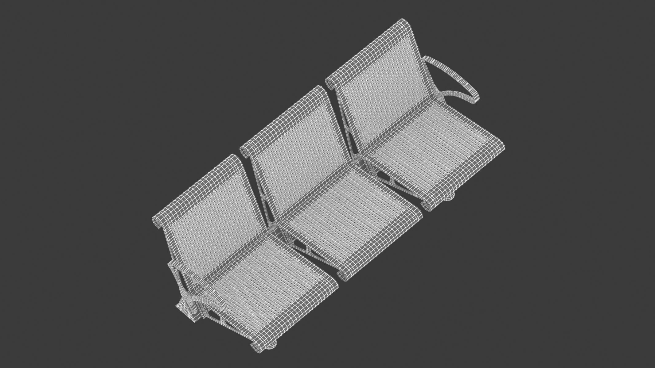 Medical Waiting Chair 3D model_19