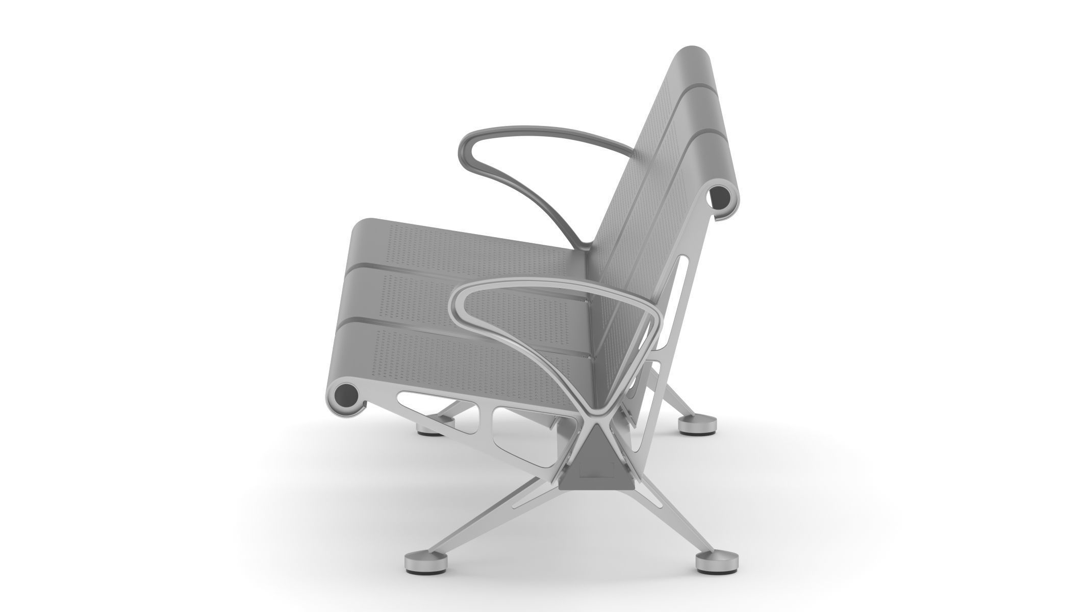 Medical Waiting Chair 3D model_6