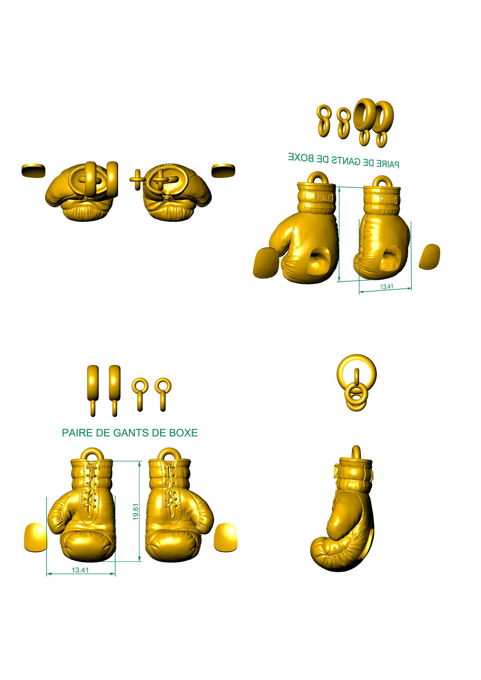 PAIR OF BOXING GLOVES 3D print model_2
