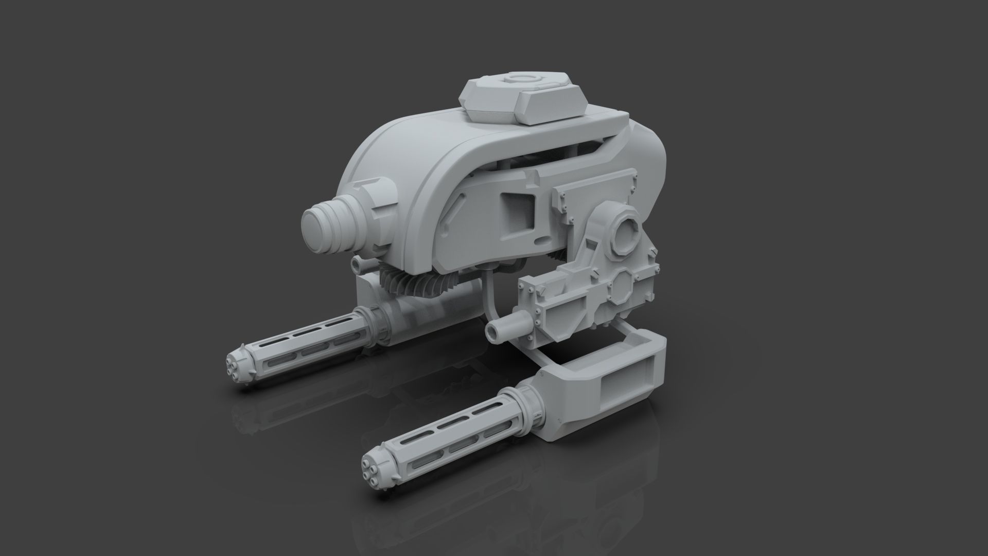 Sci Fi Drones Pack - 6 In 1 - Untextured - Highpoly  3D model_22