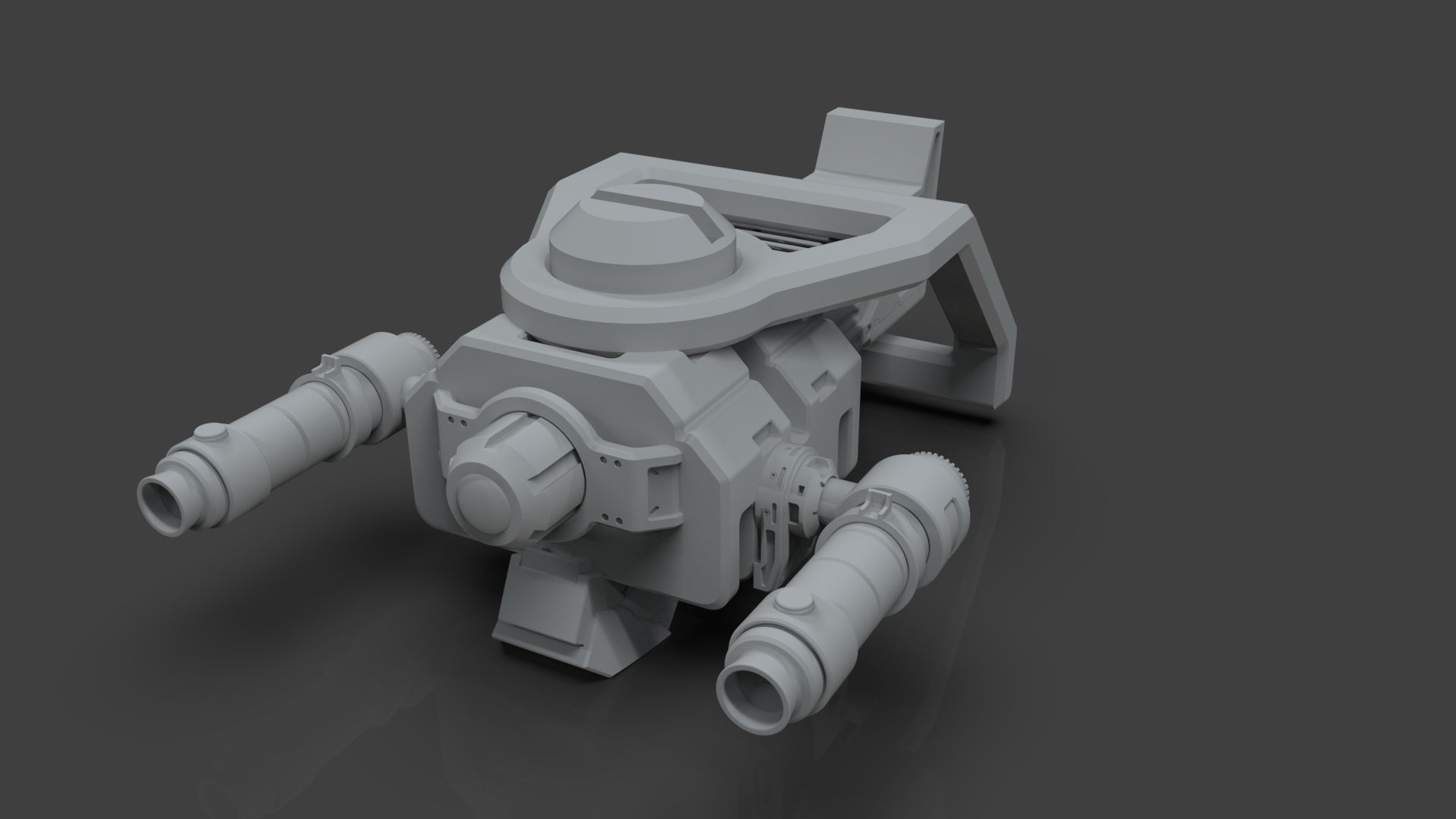 Sci Fi Drones Pack - 6 In 1 - Untextured - Highpoly  3D model_40